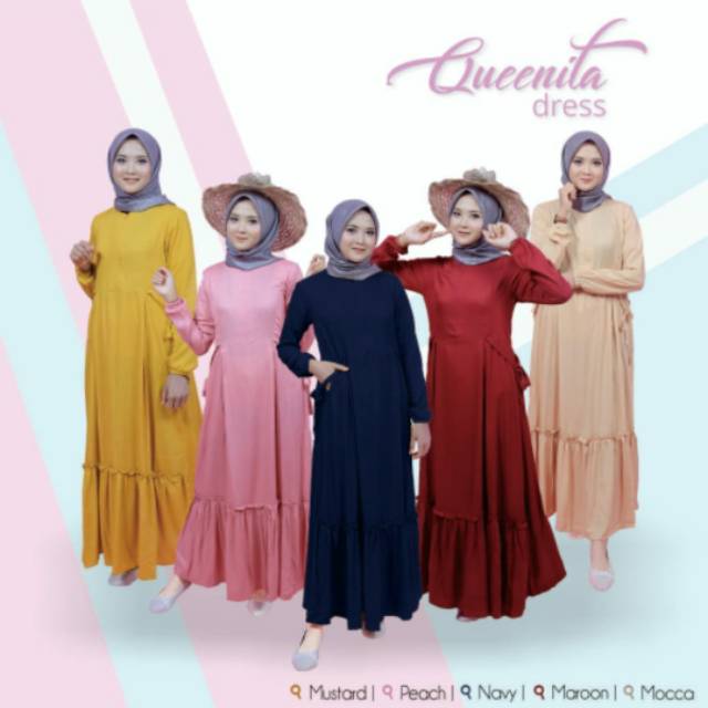 Dress queenita gamis murah meriah gamis rayon