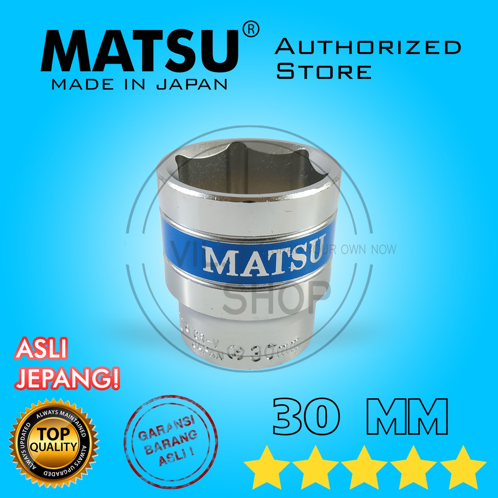 MATA KUNCI SOK DRIVE SOCKET 30 MM 30MM GAGANG 1/2" MATSU ASLI JEPANG TEKIRO KOKEN SOCK SHOCK SOKET