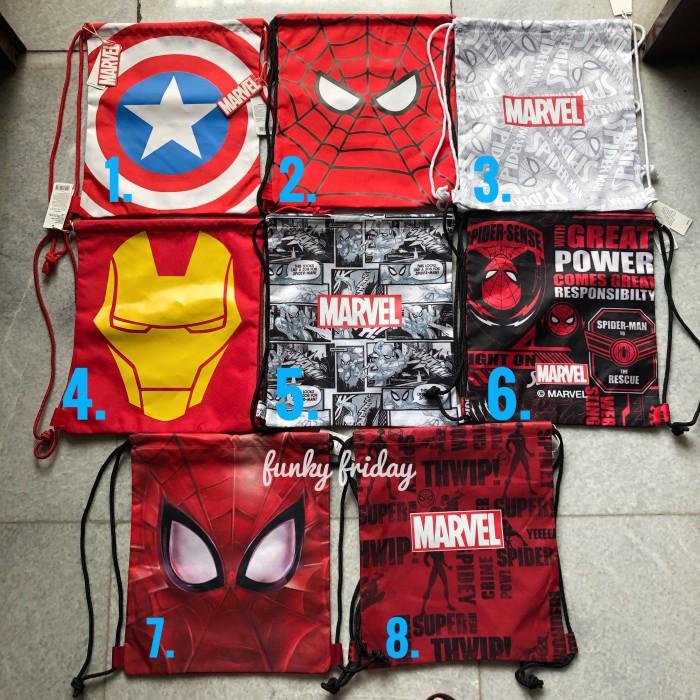 Marvel Avengers Drawstring Tas Serut Miniso