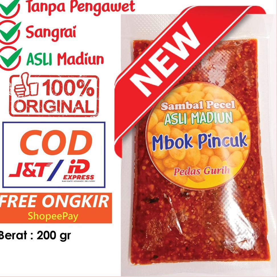 

F⚡ASH SALE Bumbu Pecel Madiun Mbok Pincuk 200gr [ASLI]