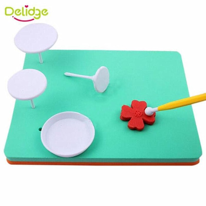 

KUE-PENGHIAS-ALAT- FONDANT SPONS PAD ALAS GILING DEKORASI KUE BUNGA SILMAT SILPAT SILICON -ALAT-