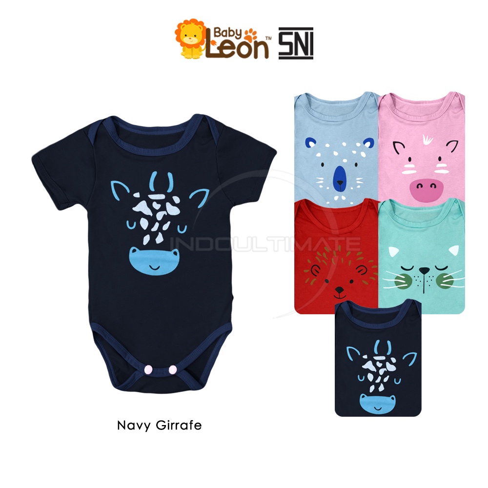 Jumpsuit Bayi Jumper Bayi  BABY LEON Seri  Face Laki Laki Perempuan Lengan Panjang Lengan Pendek Lengan Kutung COTTON Jumpsuit Baby Bodysuit Baju Bayi baru Lahir Perlengkapan Bayi Baru Lahir BC-023SK BC-024SK BC-025SK