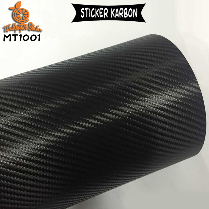 Type Sticker Carbon Strip Pelindung Body Mobil Karbon Chorme Fleksibel Serba Guna (45Cm X 1M)