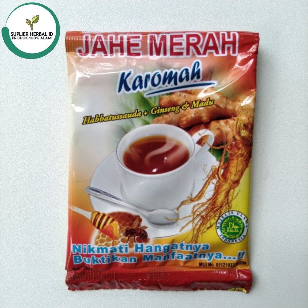 Jahe Merah Instan Karomah Plus Ginseng - Jahe Merah - Jahe Merah Bubuk