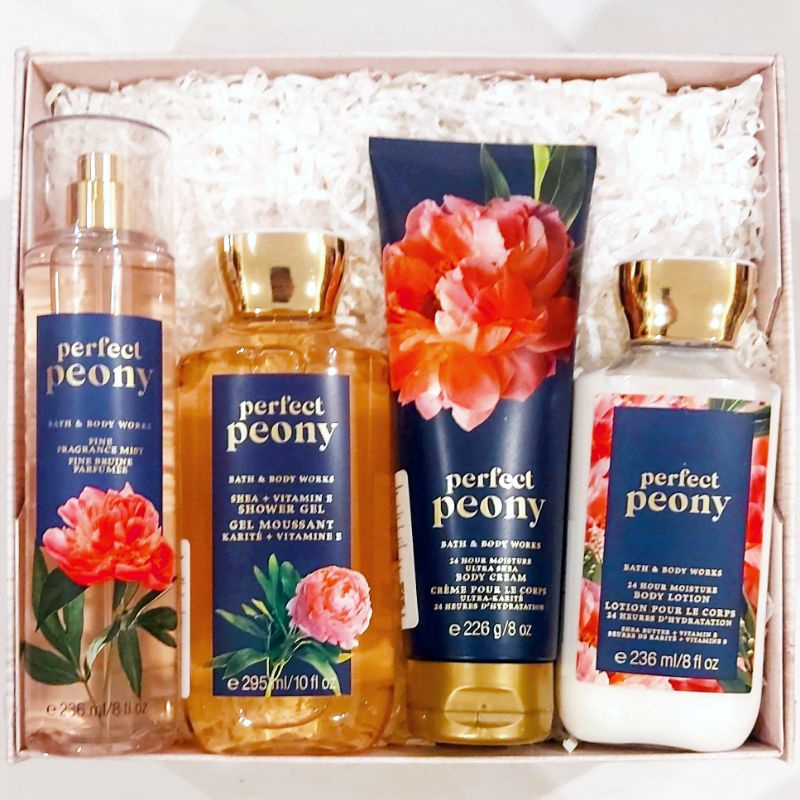 BBW PERFECT PEONY GIFT SET PAKET BATH &amp; BODY WORKS