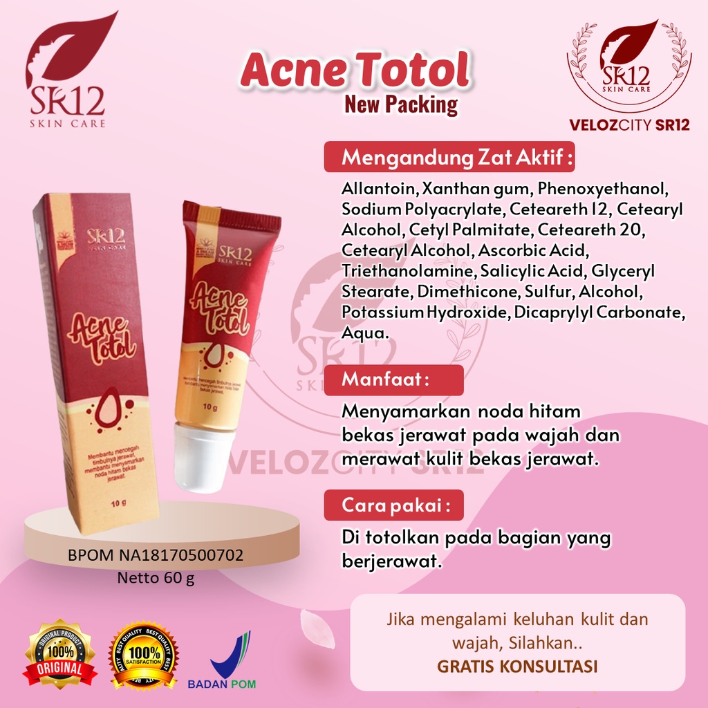 AMPUH !!! Mengobati &amp; Mengempeskan Jerawat Acne Totol SR12