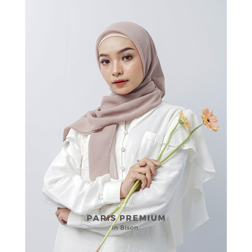 Paris Premium | Hijab Segiempat Premium-Bison