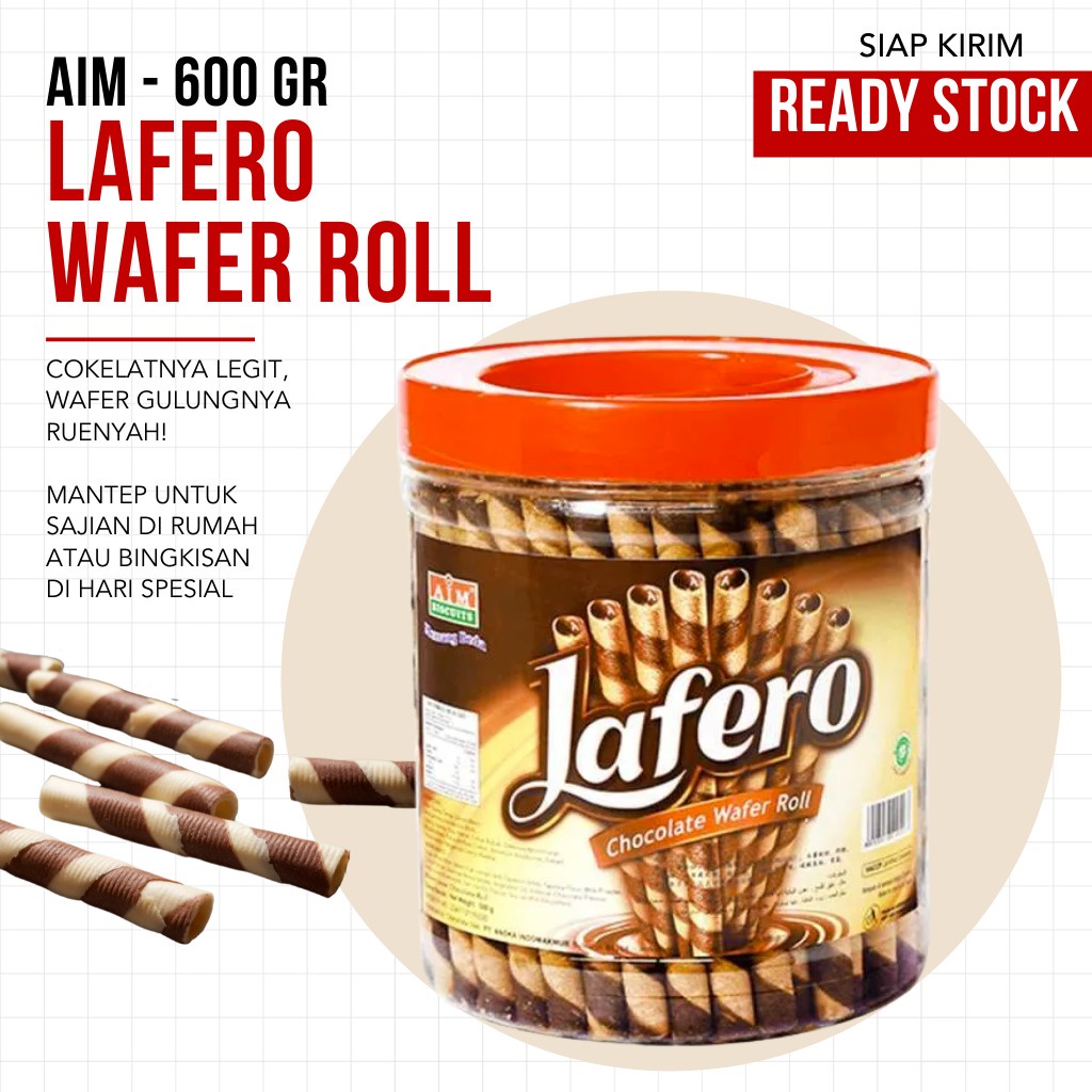 Lafero Chocolate Wafer Roll Aim Biscuits (TERMURAH)