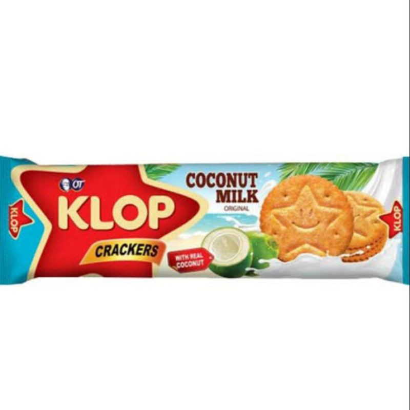

Klop Crackers Coconut Milk Rasa Original 117g