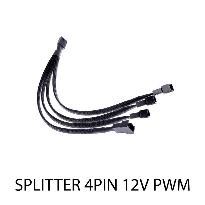 KABEL SPLITTER PWM TO PWM 4PIN 12V 4x COOLING FAN CABLE FANHUB HUB