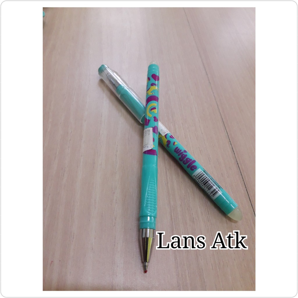 

WIGGLE Rainbow Erasable Pen pulpen dengan penghapus nya