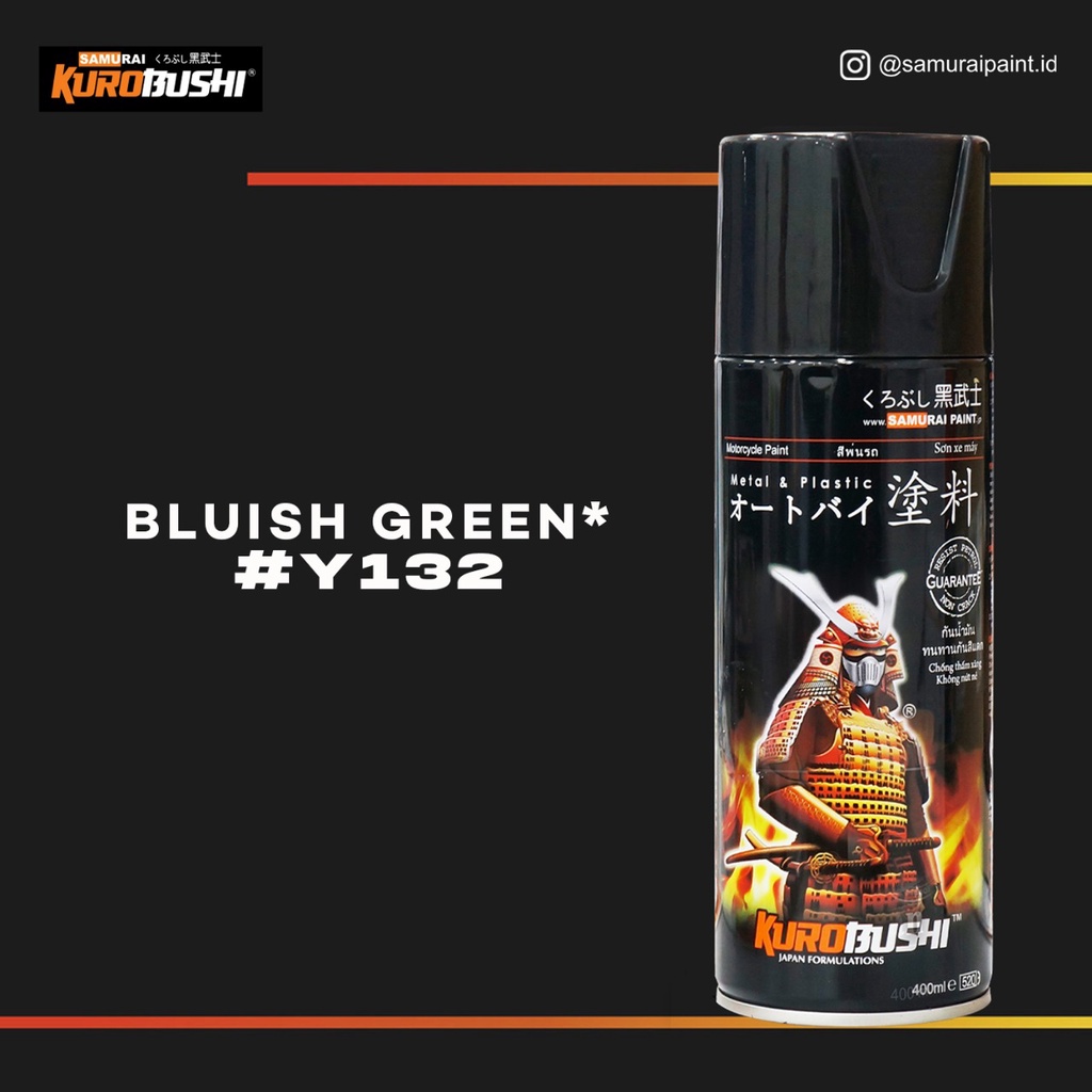 Samuraipaint, Bluish Green Y132 Cat Aerosol Kualitas Kompresor