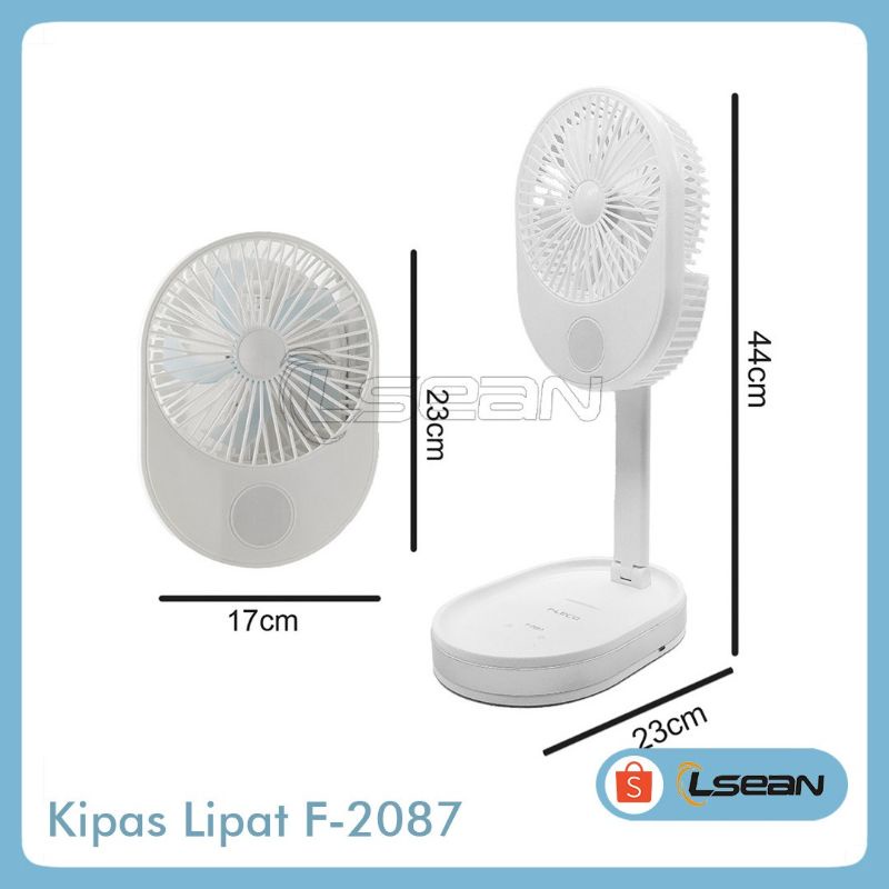 KIPAS LIPAT + LAMPU BELAJAR LED RECHARGEABLE