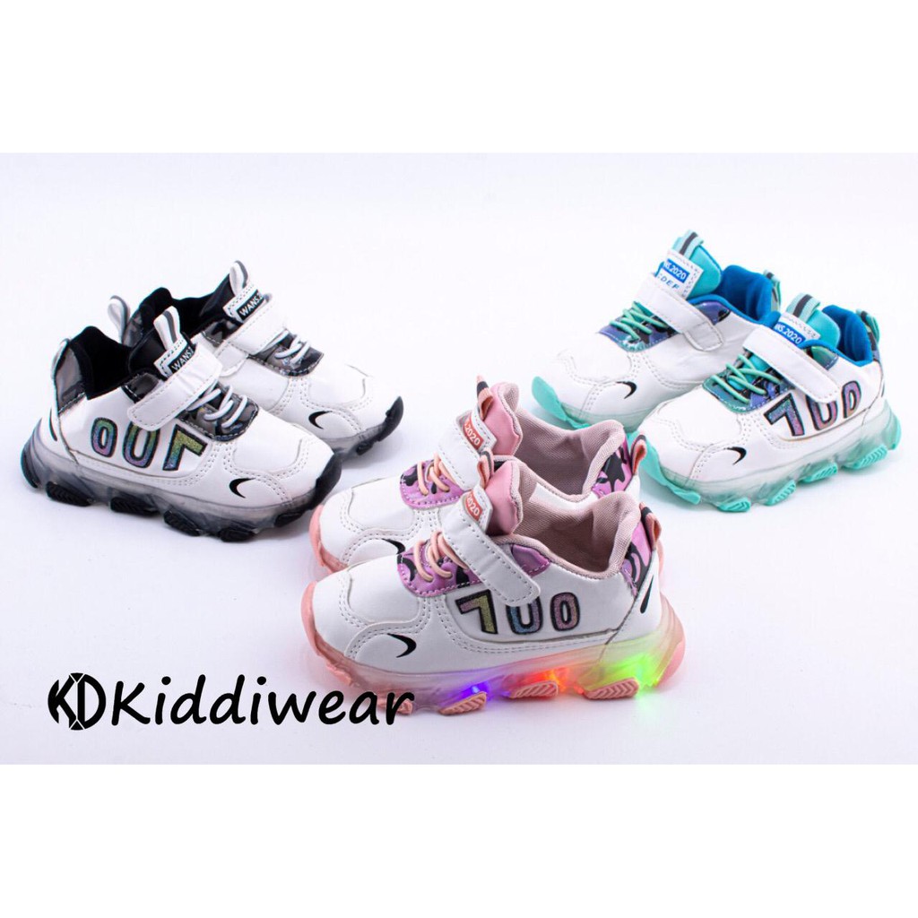 (Kiddiwear) Sepatu anak Led / Sepatu Anak Casual Import Usia 1-5 Tahun MBK62