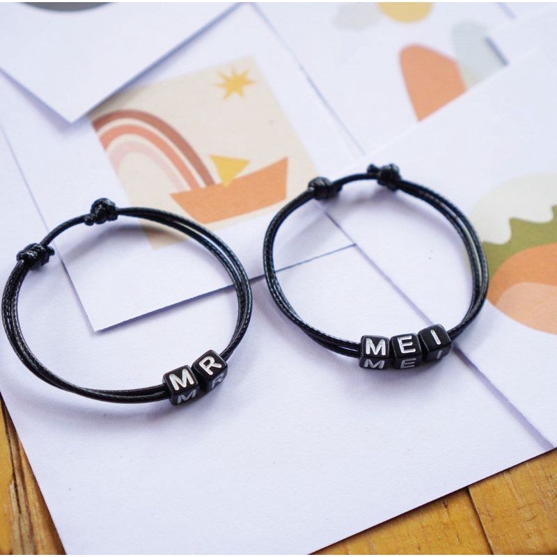 cod gelang nama / gelang tali nama tali waterproof / gelang tali korea