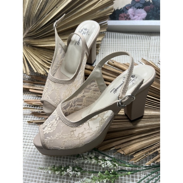 sepatu Rafaizoutfit sepatu wnaita Emily cream tinggi 9cm tahu