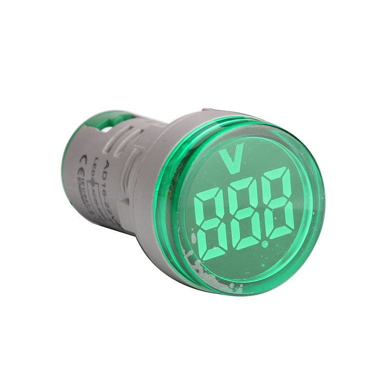 [DSP-9031] PILOT LAMP DIGITAL VOLTMETER 22MM AC 60-500V HIJAU