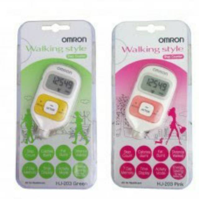 PEDOMETER OMRON HJ 203(PINK-GREEN)