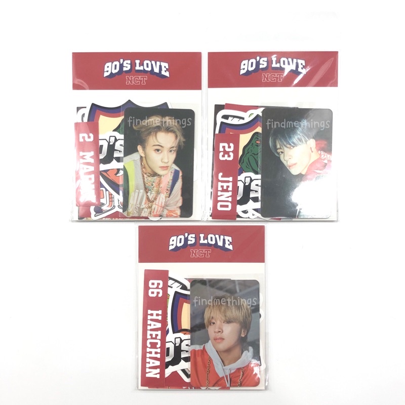 [ready stock] NCT U - 90's love luggage sticker + photo card set: mark jeno (NCT 2020)