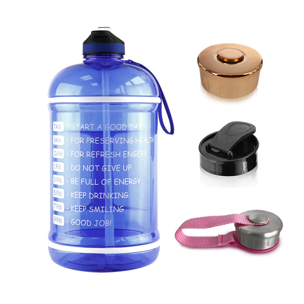 Botol Air Motivasi Akrilik Galon dengan 2 Tutup