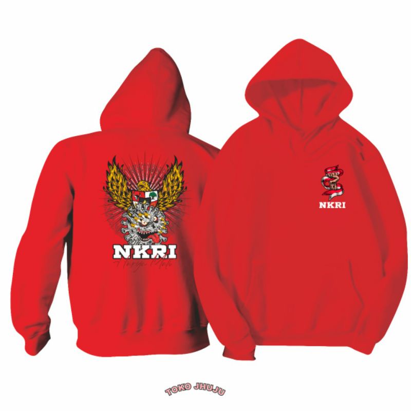 Hoodie Jumper Spesial HUT RI NKRI Harga Mati Burung Garuda Cengkram Virus Corona