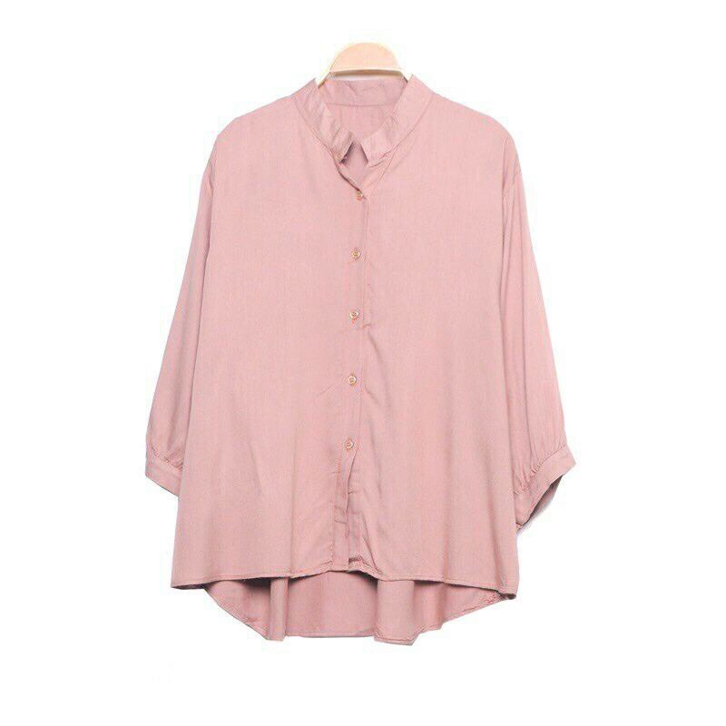 kemeja wanita polos rayon twill casual tangan skoder-6