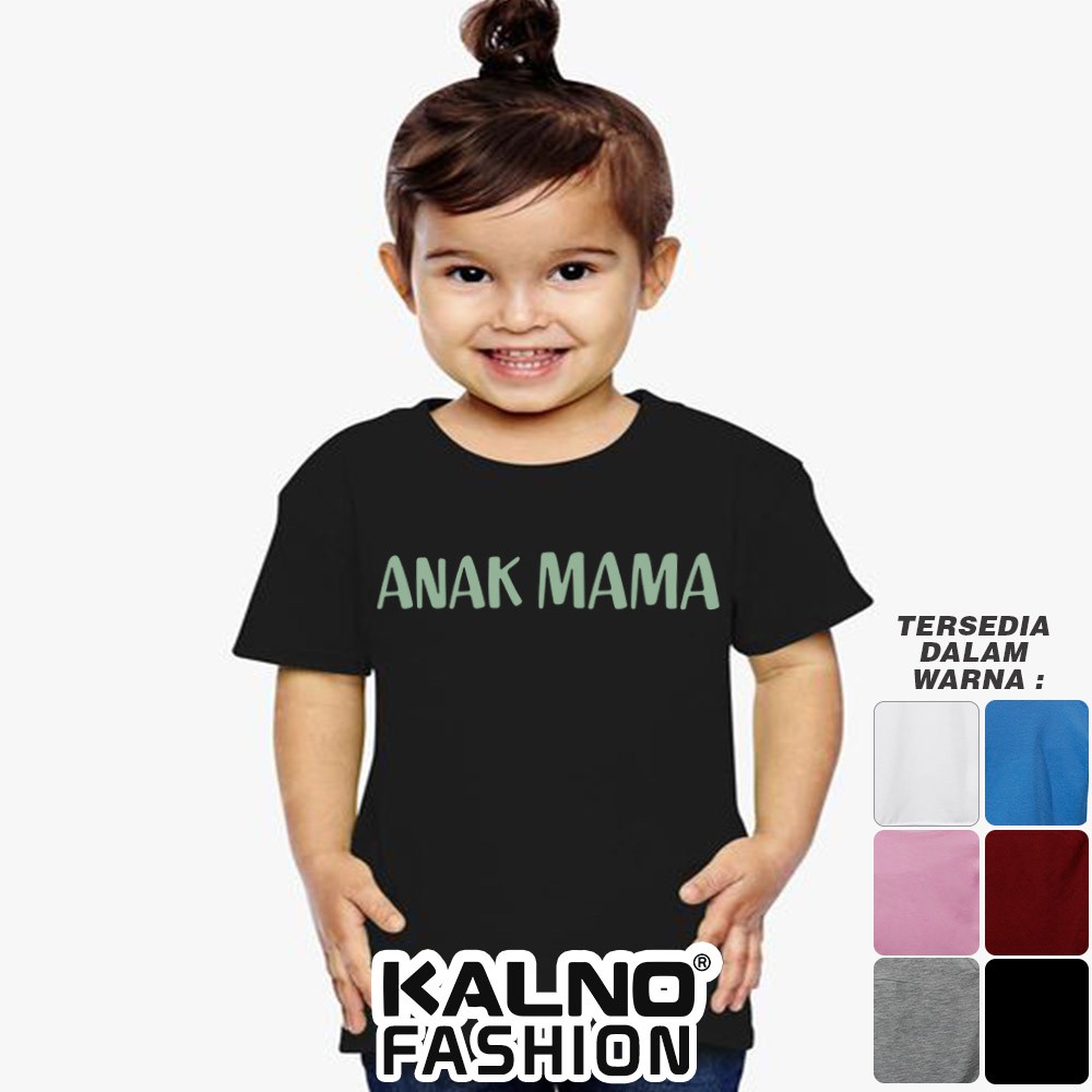 Baju Anak Print Sablon MAMA 001 - Anak Anak Umur 1 - 5 Tahun Ukuran SML Bahan Katun Polyester