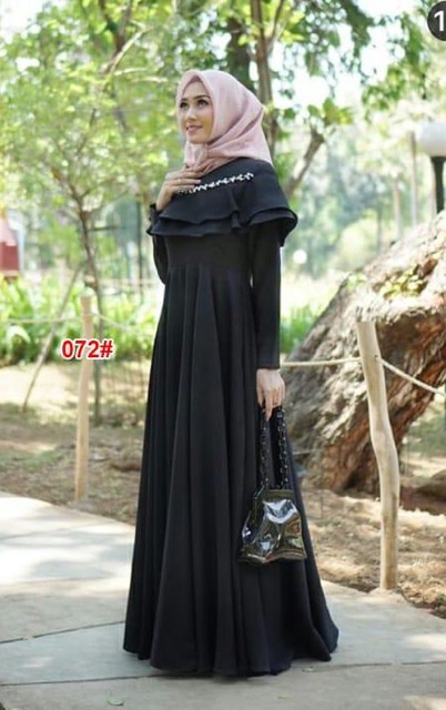 Vanesha Margaretta - 072 Maxi dress fashion import/Ada Versi Anak/ Baju muslim fashion import/ Baju rok mekar