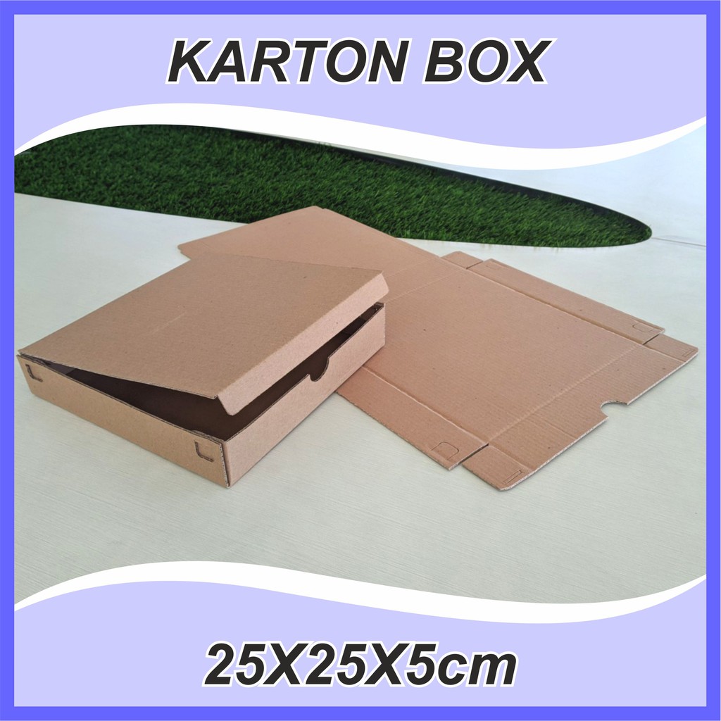 Jual (10 pcs) Karton Box Polos 25x25x5 cm BF Kardus Packing Murah Box