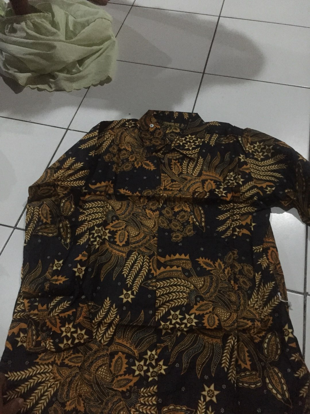 Sarimbit Couple Batik Ayah Bapak Dan Anak Motif Manggar Emas Original Murah Pekalongan