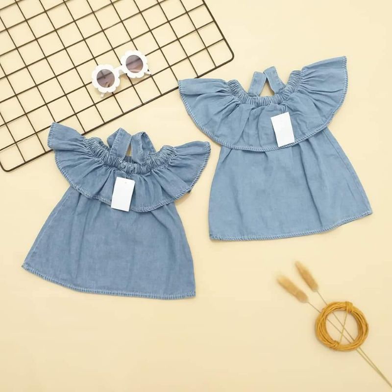 Dress Jeans Emerald Anak 6 bulan -5 tahun Import Premium