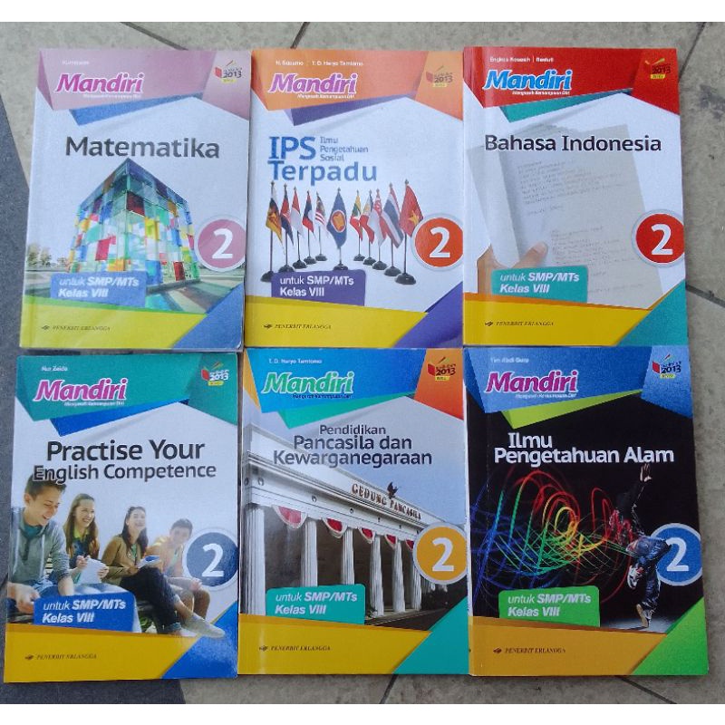 buku soal soal erlangga mandiri kelas 2 smp ipa matematika bahasa indonesia original