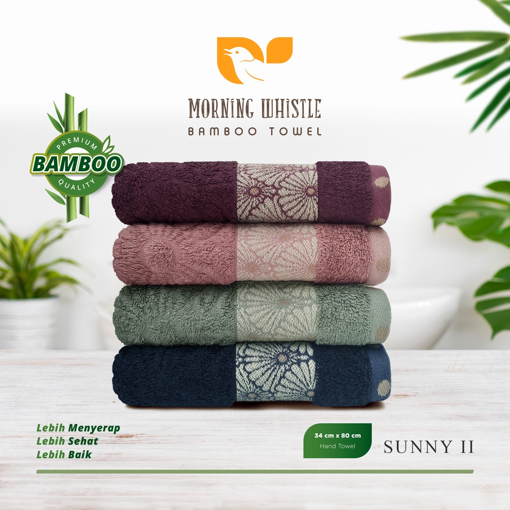 Handuk Terry Palmer Bambu Morning Whistle Bamboo SUNNY / Handuk Travel / Hand Towel 34 x 80 cm | 50 x 100 cm