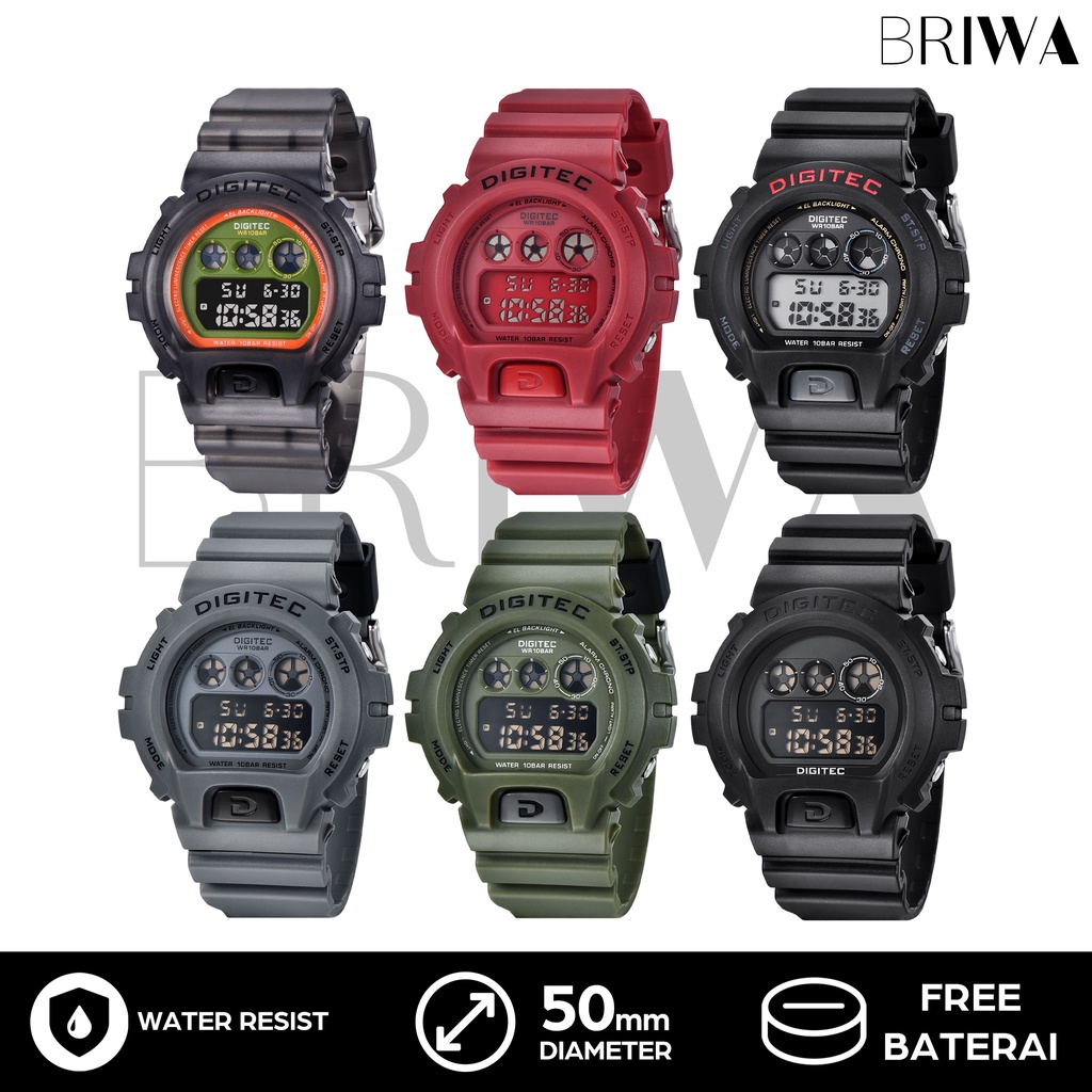 Jam Tangan Pria Digital - Digitec DG-5098T DG5098T - Original