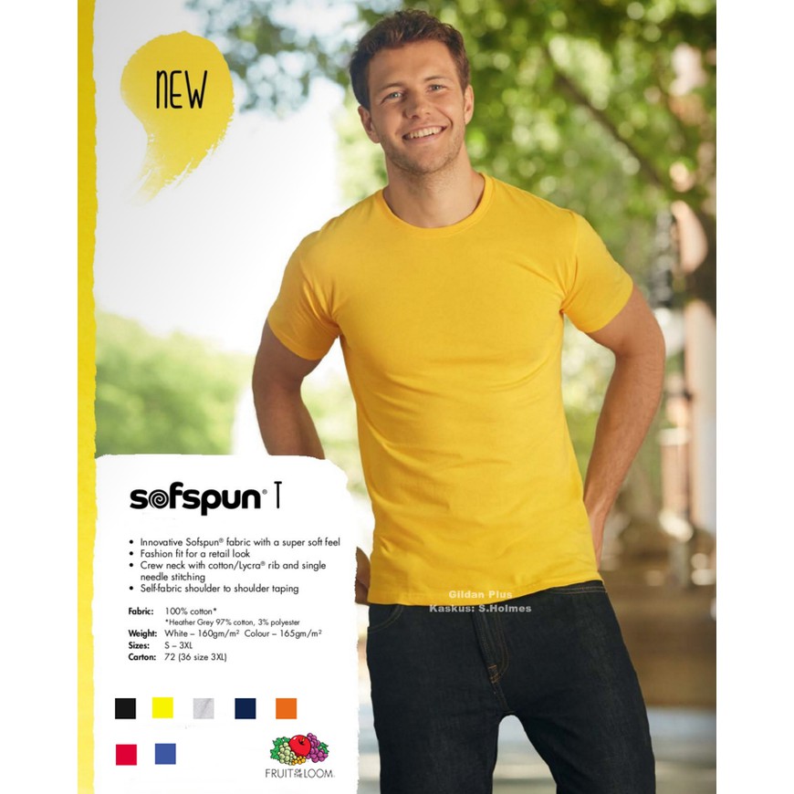 Fruit Of The Loom Soft Premium Tee [FOTL] Kaos Polos by: [Gildan Plus]
