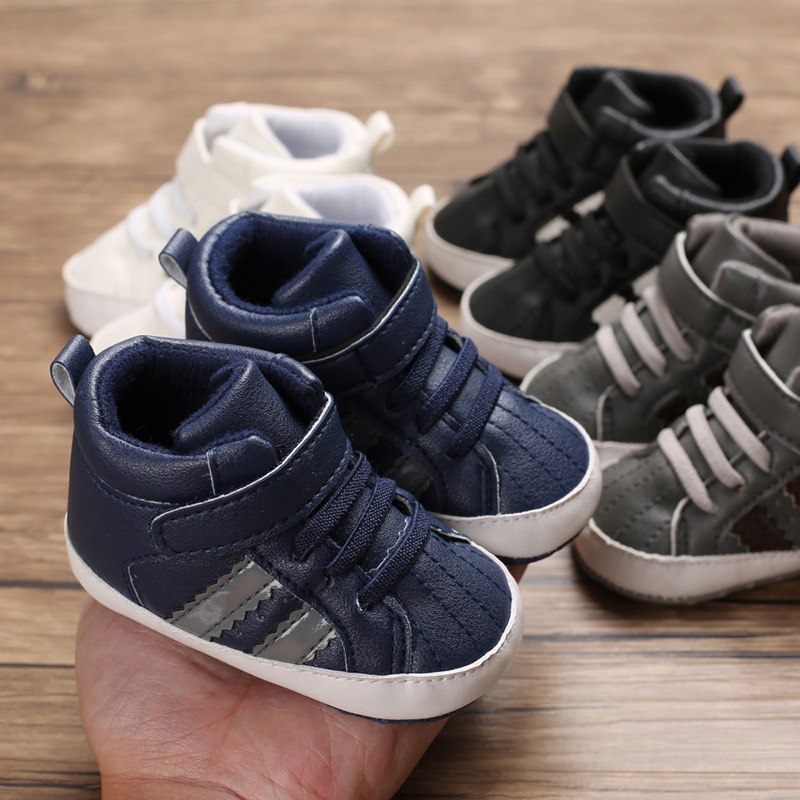 Sepatu Prewalker Bayi Laki Laki Perempuan Umur 0 - 12 Bulan Baby Prewaker Shoes Sepatu Prewalker Bayi Sepatu Boot Anak Bayi Laki Laki Perempuan Murah Umur 0 - 14 Bulan, umur 1 Tahun Navy AK 07