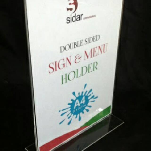 

Akrilik holder A4 ( tempat menu/brosur )