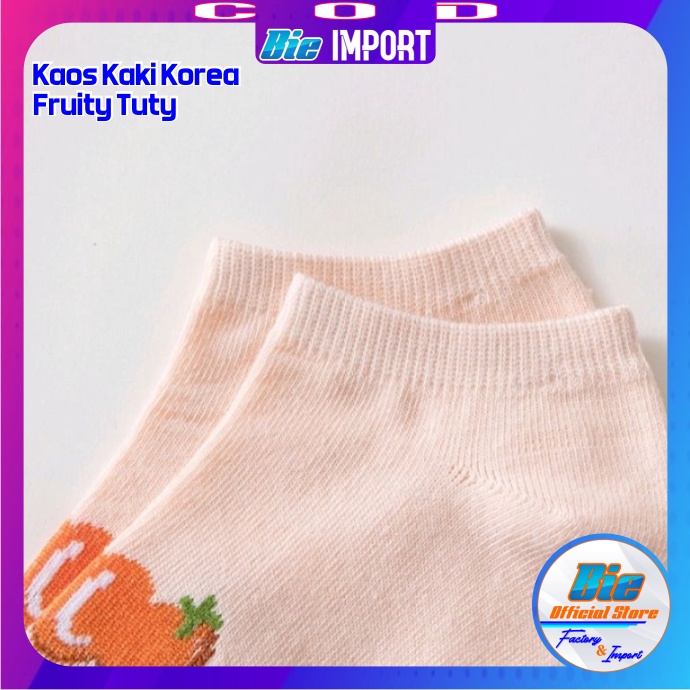 Kaos Kaki Korea Wanita Motif Buah Impor Best Seller