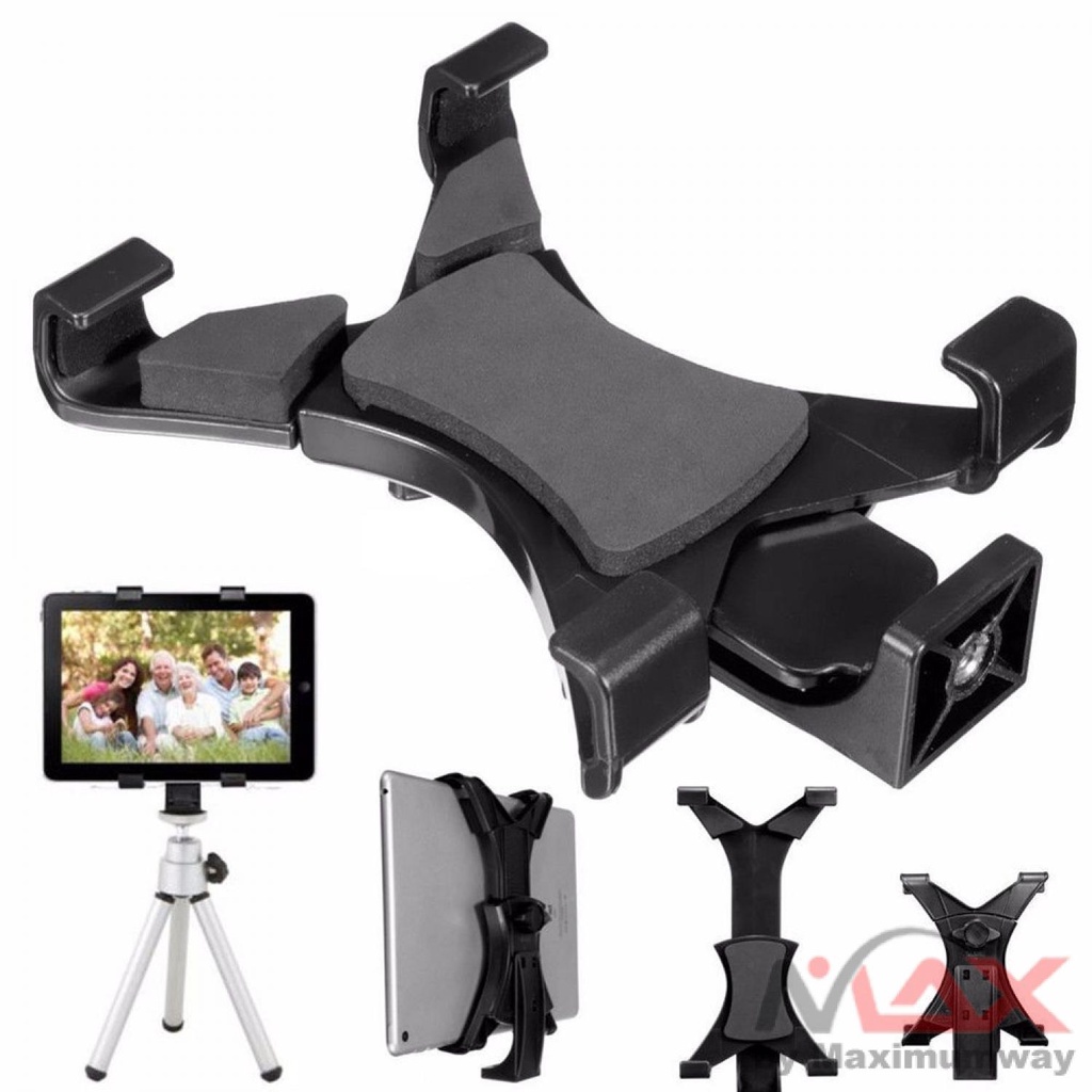 Holder Tripod untuk Tablet dan HP Holder Mount 1/4 Screw Bracket Tripod Universal Tablet Tripod Mount Clamp With 1/4&quot;Thread Adapter For iPad 2/3/4/Air/Air2 /mini For Galaxy Tablet Phone Bracket Holder Accessories of Tripod Ball Head Tablet PC Clamping