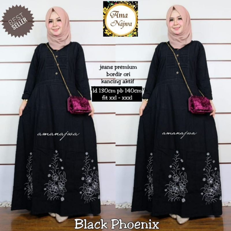 GAMIS BLACK PHOENIX BY AMA NAJWA