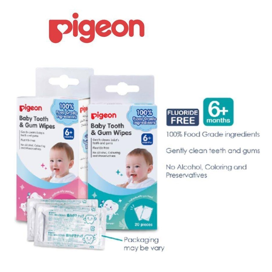 PIGEON Baby Tooth &amp; Gum Wipes (Natural/Strawberry) 20's