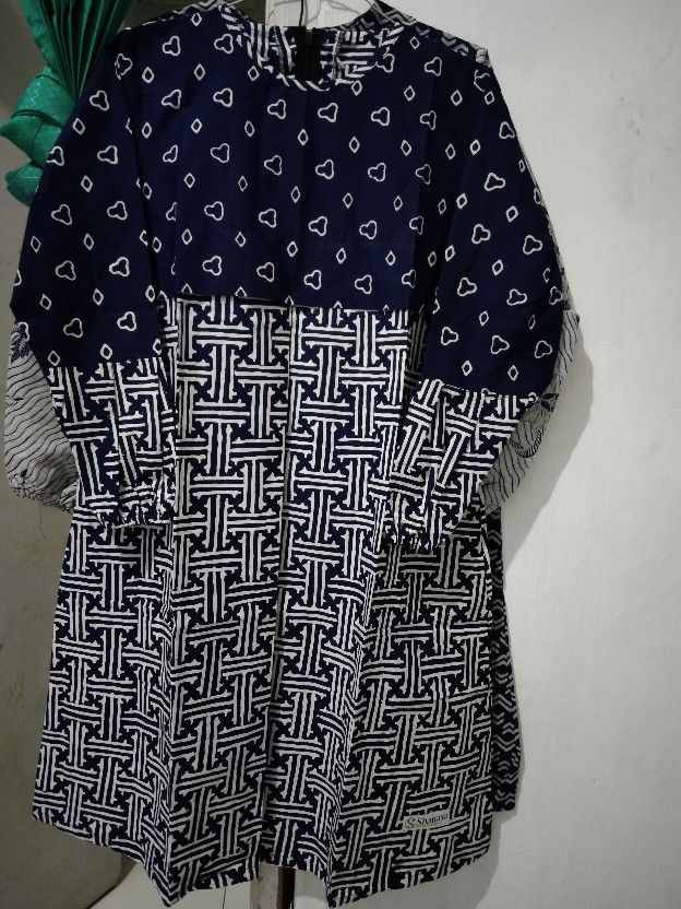 Shanaya Batik Tunik Garutan Seling Batik Cap Solo Model Terbaru Best Seller