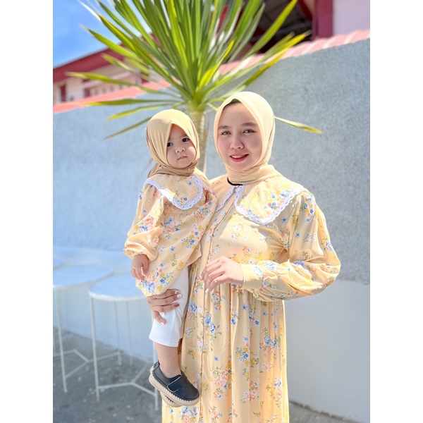 HANNAH TUNIK COUPLE MOM AND KIDS BAJU KEMBAR MAMA ANAK PEREMPUAN BAHAN PREMIUM SARIMBIT