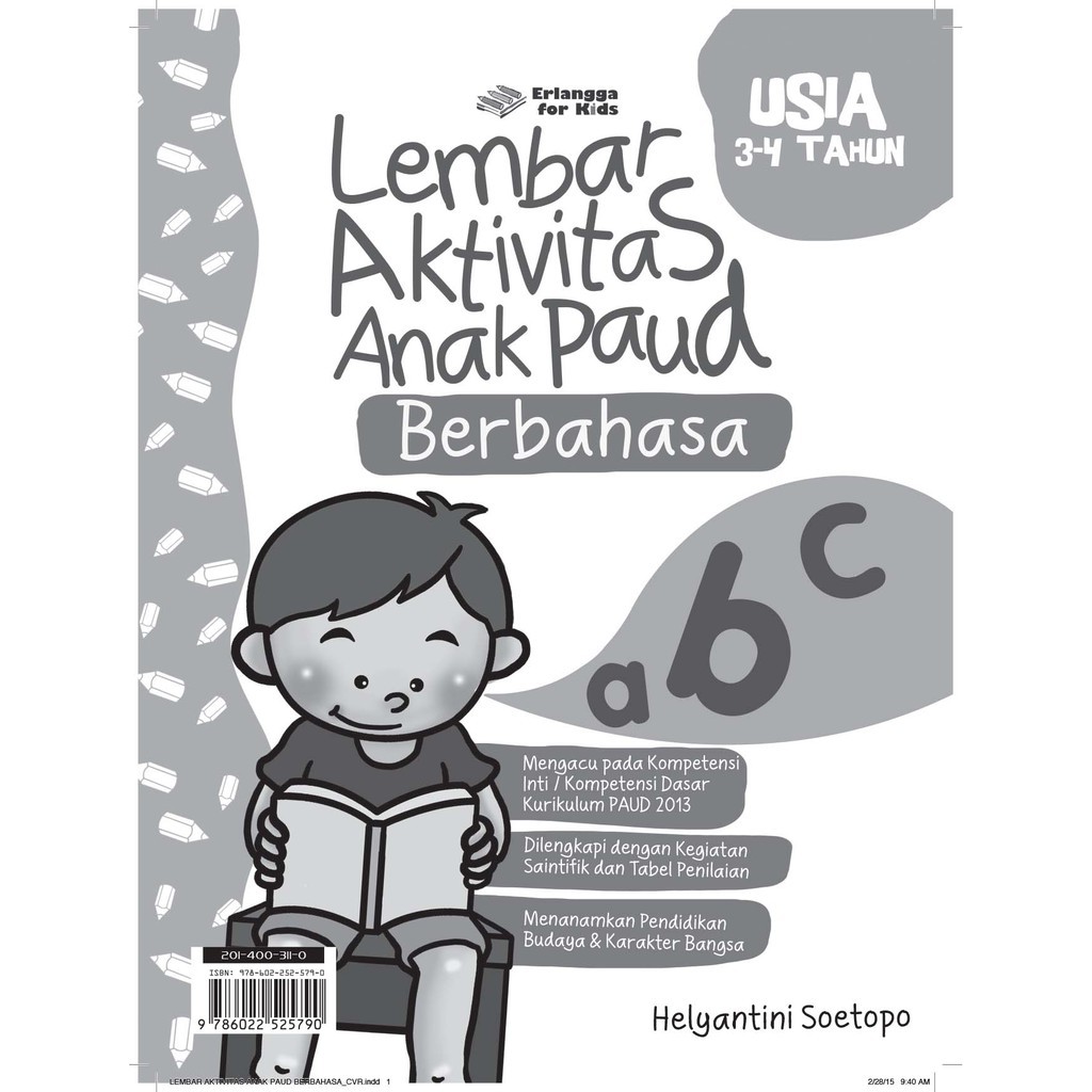 Buku Erlangga TK 2014003110 LEMBAR AKTIVITAS ANAK PAUD: BERBAHASA