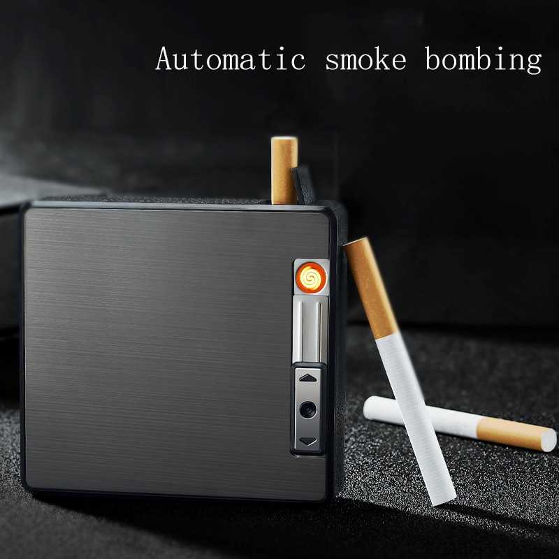 Firetric Kotak Rokok 19 Slot Korek Elektrik Pyrotechnic Rechargeable / Kotak Rokok Dan Korek Akrilik Keren Unik Plus Korek Api Case Slim / Tempat Rokok Kayu Rdy Kretek Dan Korek Cas Isi Ulang / Box Rokok Custom Mild Minimalis  Ramah Lingkungan Murah Ori