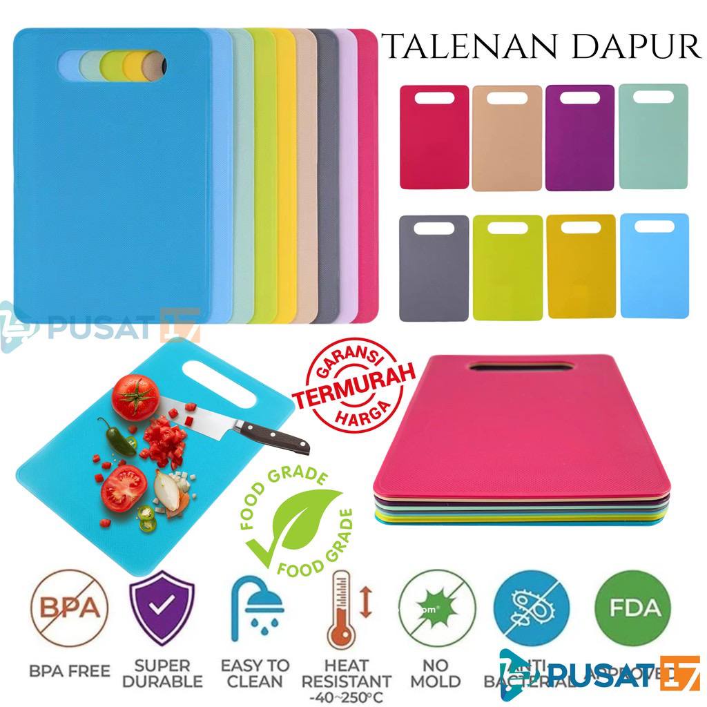 JT - TALENAN PLASTIK 29 X 19 CM TEBAL 1,5 MILI / TALENAN DAPUR TIPIS / CUTTING BOARD / ALAT DAPUR