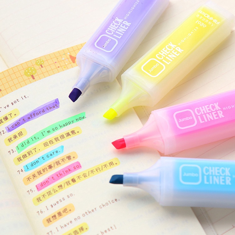 Highlighters Paragraph Candy Color Large Capacity Neon Pen Marker Pen Office School Students