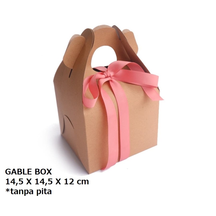 

Gable box Coklat Kardus Jinjing Box Tenteng Kardus Toples Dus Hampers Bingkisan Gift Box Packaging