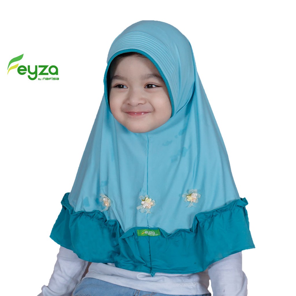 Jilbab Instan Anak Feyza Saida | Hijab Instan Bergo Anak Premium Kerudung Instan Anak Usia 3-4 Tahun