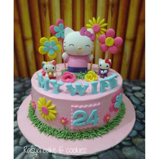 Kue Ulang Tahun Hello Kitty Flower Shopee Indonesia